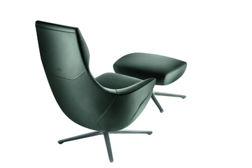 JAY LOUNGE - Bergere armchair with 4-spoke base by Poltrona Frau - view 3